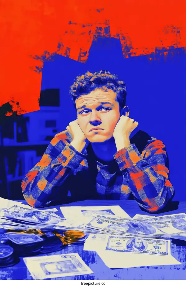 A Melancholy Teenager Surrounded by Money