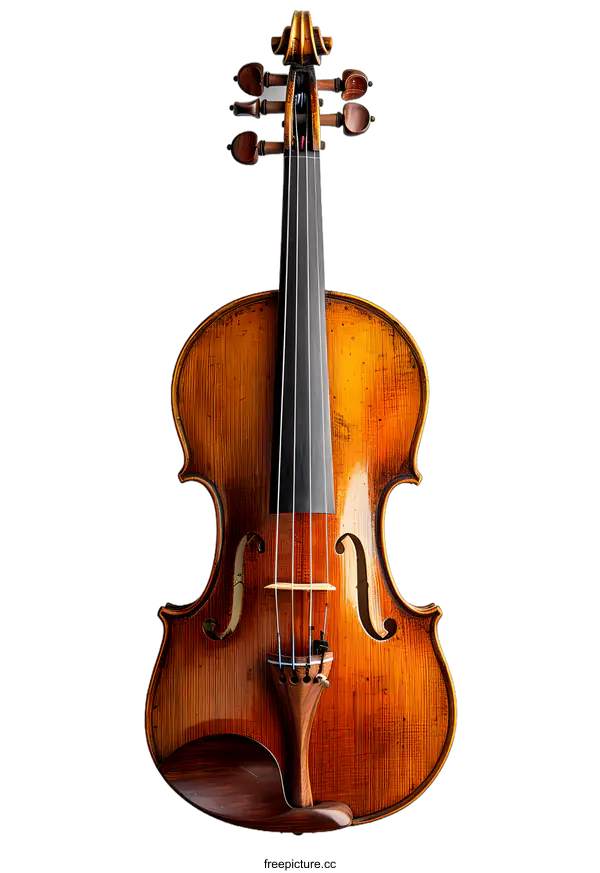 [Transparent Background PNG]A violin hanging on a white wall