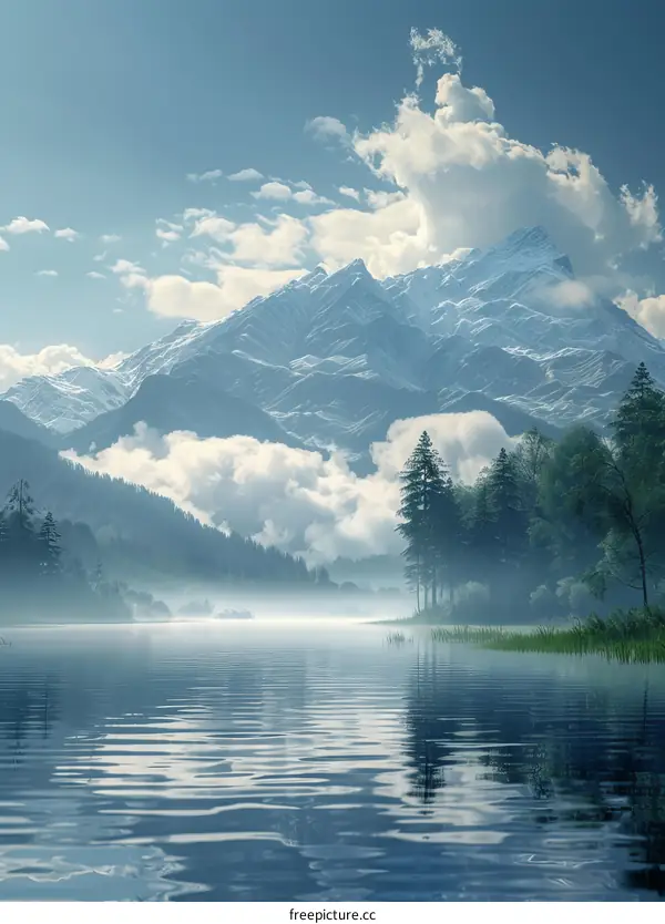 Mesmerizing Mountain Lake and Majestic Peaks