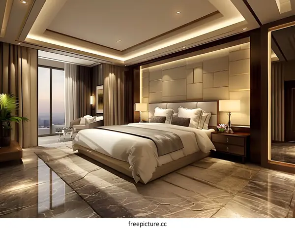 Luxury hotel bedroom