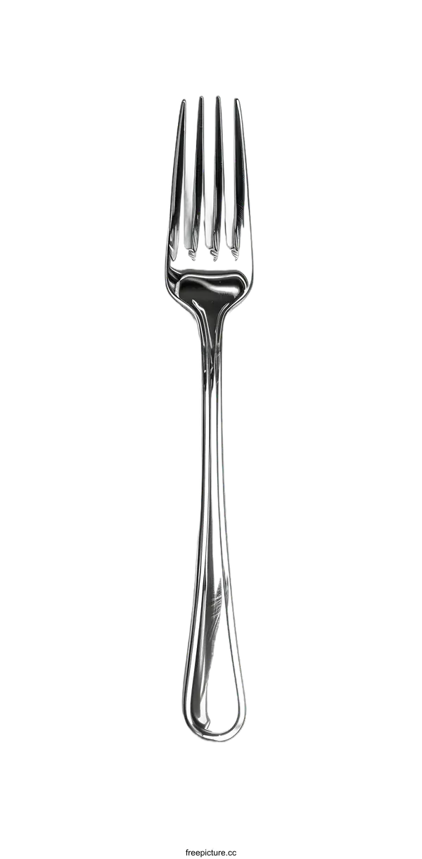 [Transparent Background PNG]Silver Fork Isolated On White Background