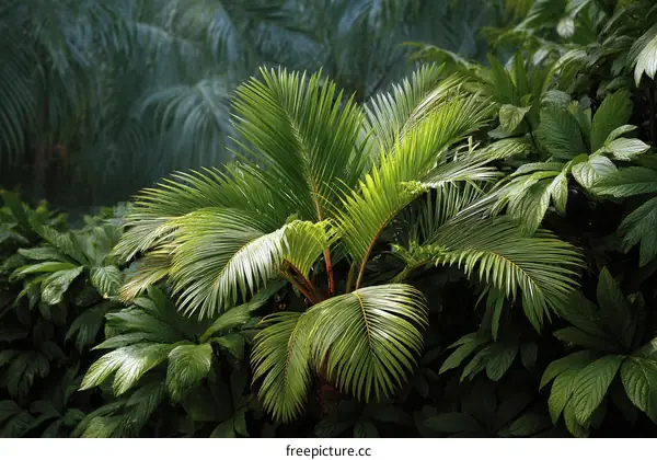 Tropical Plant Lush Foliage Scene