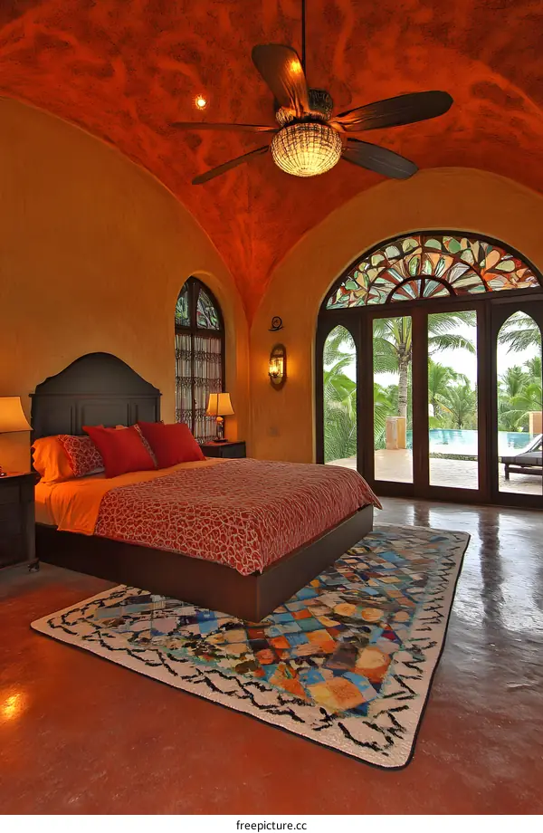 Bedroom Interior Design With A Tropical View