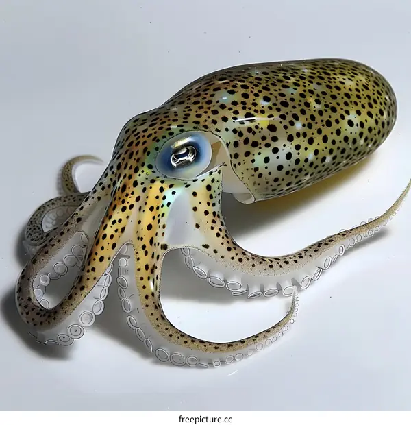 Close-up of an Octopus on White Background
