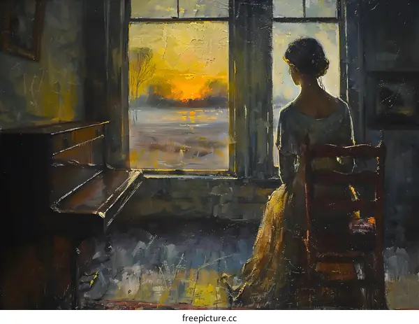 Lady seated by the window