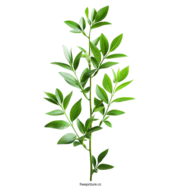 [Transparent Background PNG]Green Leaves on White Background