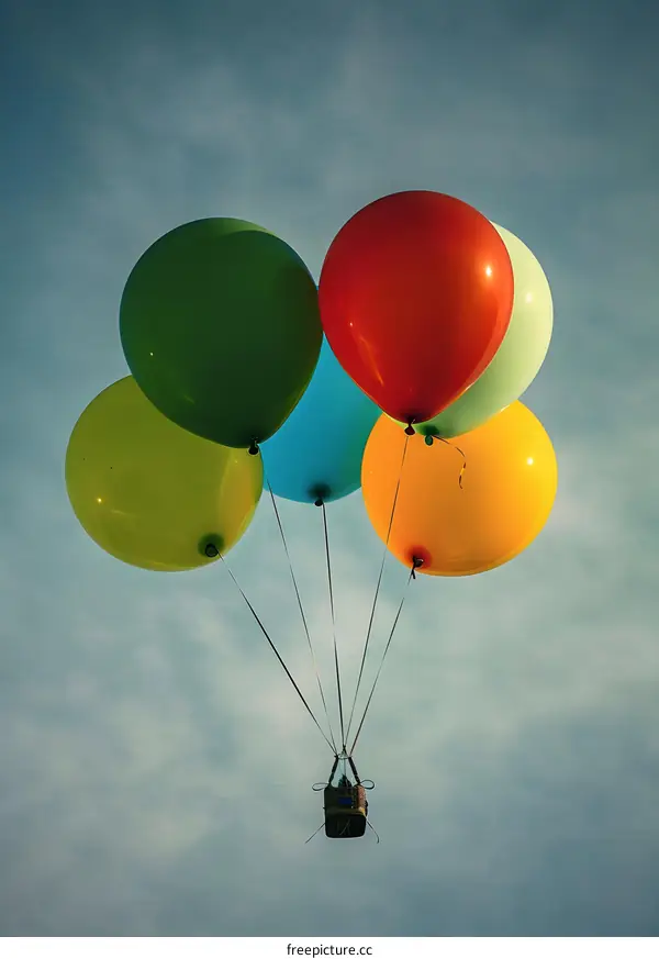 Colorful Hot Air Balloon Flying in The Sky