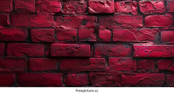 Weathered Red Brick Wall Texture