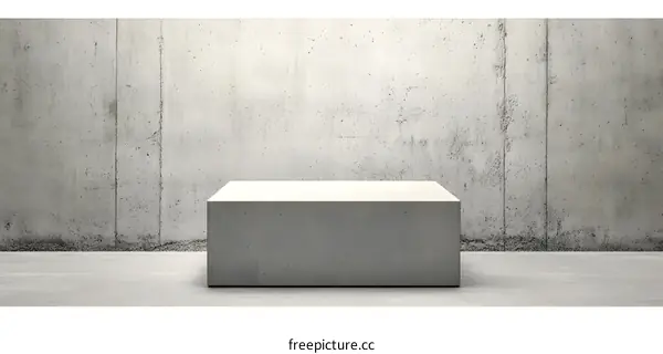 Concrete Platform Minimalist Background