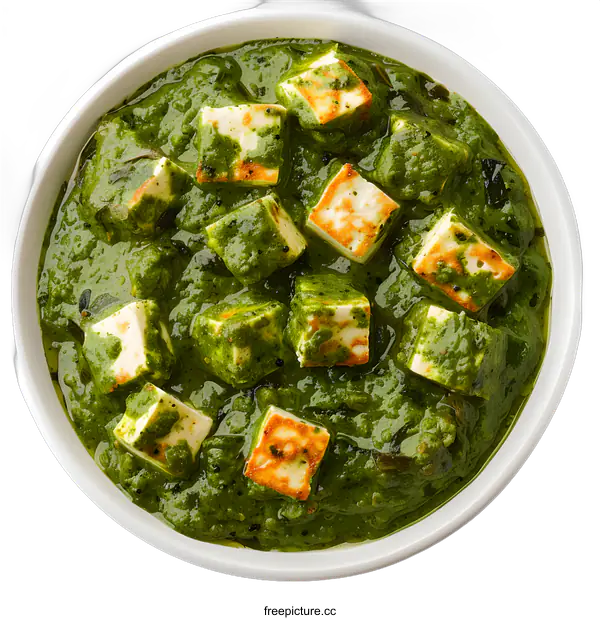 [Transparent Background PNG]Indian Palak Paneer Curry
