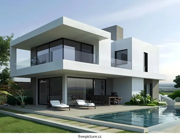 Modern Villa with Swimming Pool and Patio