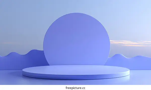 Abstract Pastel Blue Product Display Background