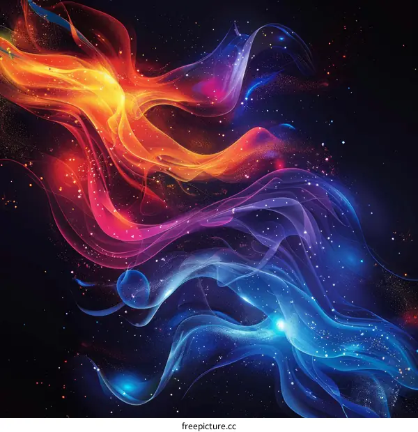 Celestial Collision: Fire and Ice in the Cosmic Abyss