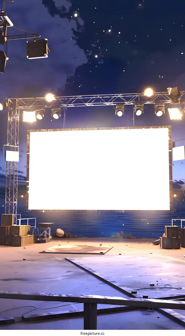 Blank Screen Stage Nighttime