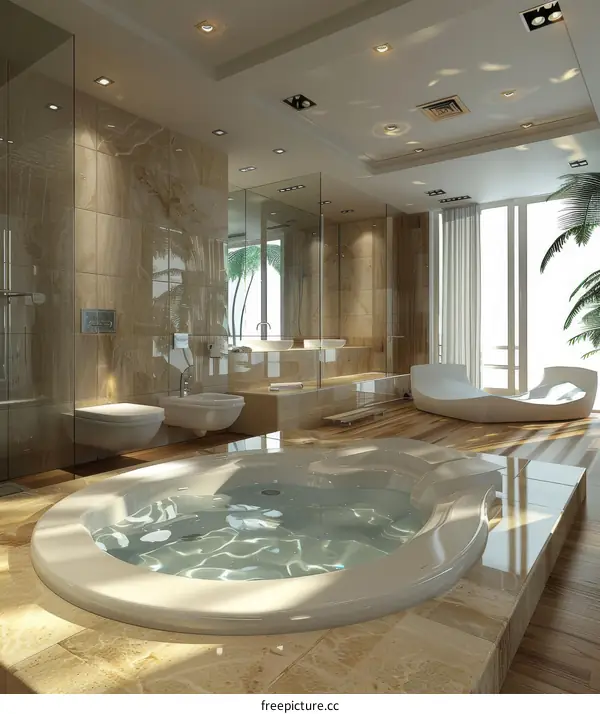Luxury Modern Bathroom with Jacuzzi