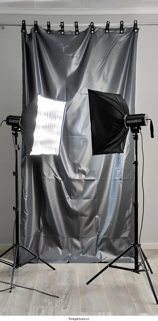 Professional Photography Studio Setup With Two Lights