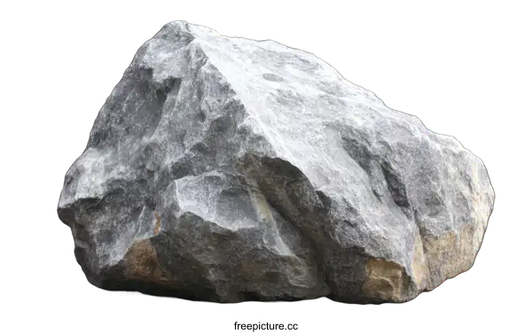 [Transparent Background PNG]Large Gray Stone on transparent background
