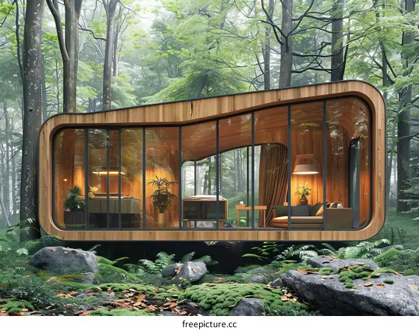 Secluded Wooden Cabin in the Forest