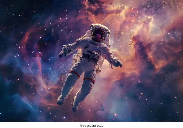 Astronaut's Explorations in the Immensity of Space