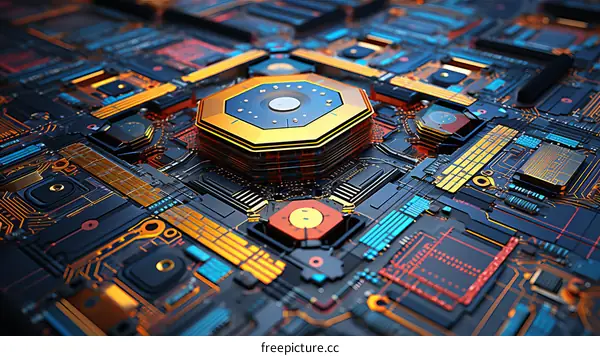 Abstract Futuristic Technology Background