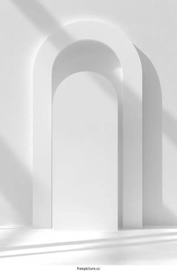 Minimalist White Archway Display Mockup