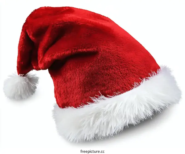 Red Christmas Santa Claus Hat with White Fur Trim