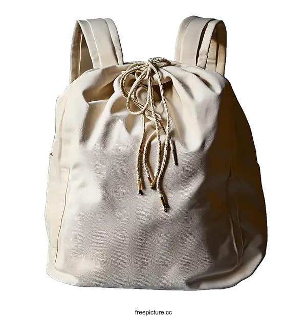 [Transparent Background PNG]Cream Backpack for Travel or Daily Use