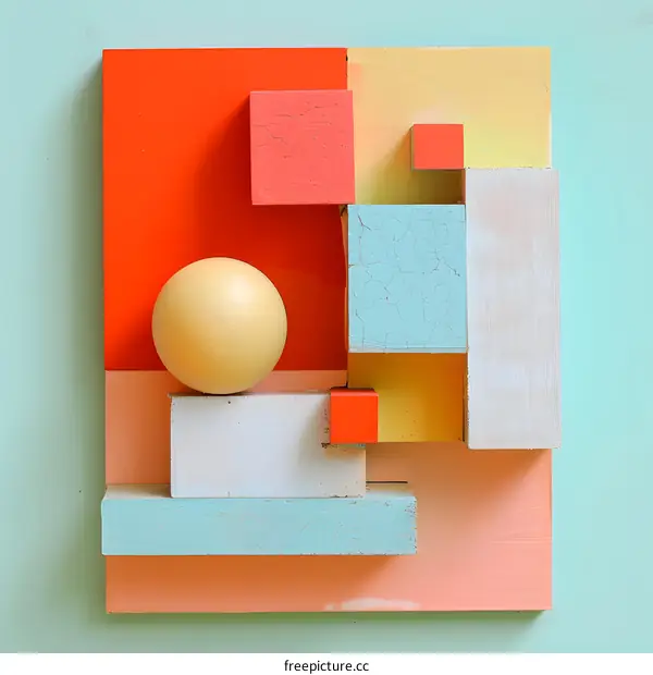 Abstract Minimalist Geometric Shapes Artwork