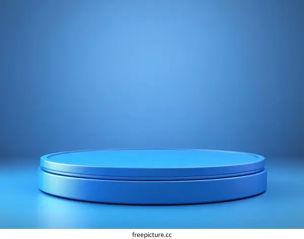 Geometric Blue Product Display Podium