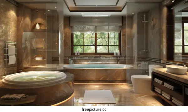 Modern Bathroom with Luxurious Amenities