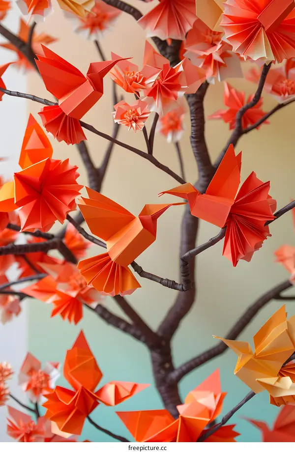 Origami Bird Tree Decoration