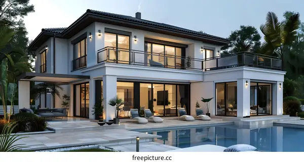 A Modern House with Swimming Pool