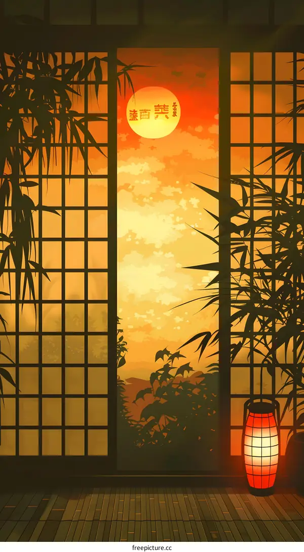 Japanese Style Room with Sunset View