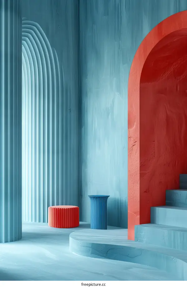 Blue and Red Room