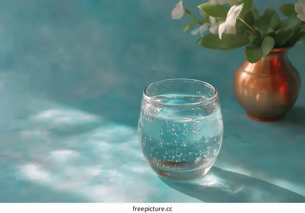 Sparkling Water Glass with Vase