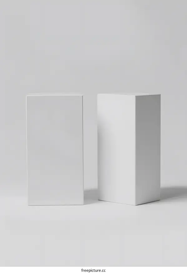 Two White Boxes on a White Background