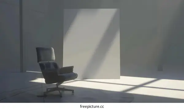 Modern Chair Mockup in Minimalist Room