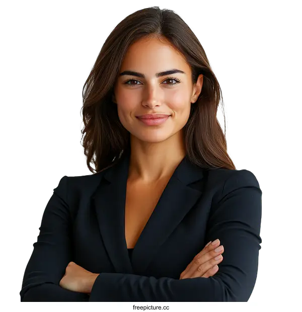 [Transparent Background PNG]Confident Business Woman Portrait