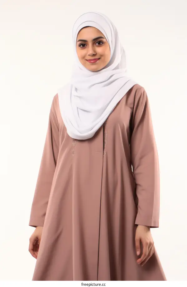 A young woman wearing a hijab