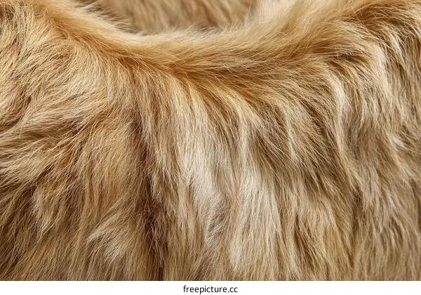 Close Up of Golden Retriever Fur Texture