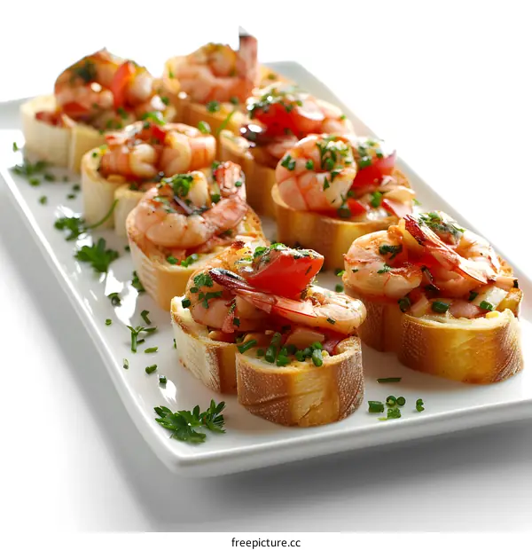 Shrimp Appetizer Bites on a Plate