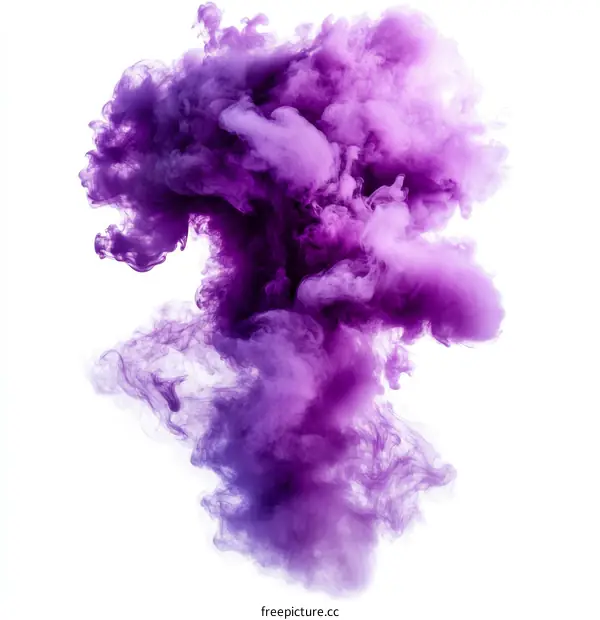 Abstract Purple Ink Cloud Art
