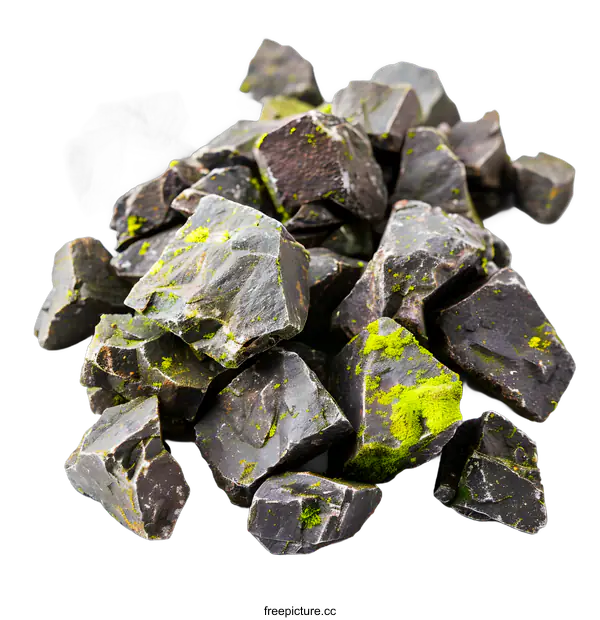 [Transparent Background PNG]Close up of green moss on grey rocks