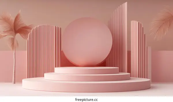 Pink Geometric Minimalist Product Display