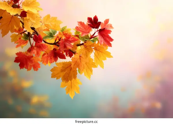 Autumn Leaves Colorful Background