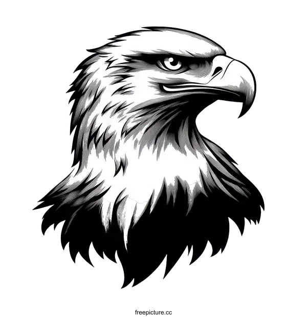 [Transparent Background PNG]Majestic Eagle Head Illustration