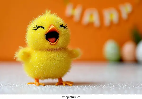 Adorable Chick Celebrating Easter