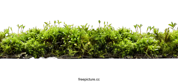 [Transparent Background PNG]Green moss on a white background