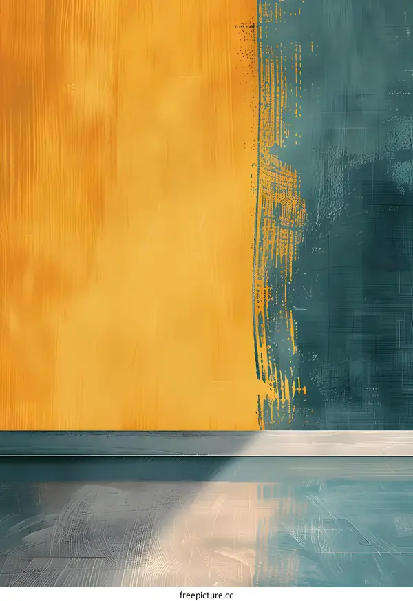 Abstract Background With Yellow And Teal Color