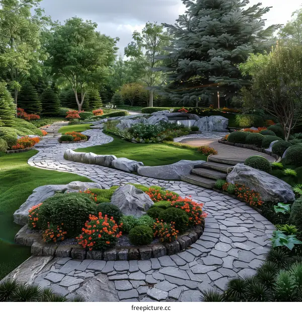 Garden landscape design renderings